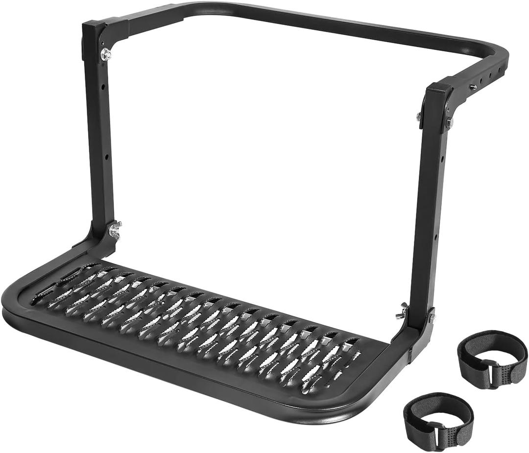 AA Products Folding Heavy Duty Tire Steps for Pickup Truck, SUV and RVs Adjustable Tire Mounted Auto Step Fits Any Tire from 9'' to 13'', Rated up to 300 lbs