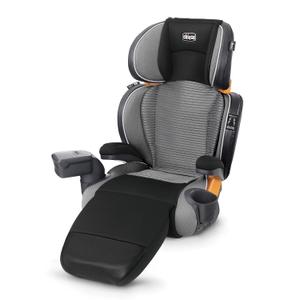 Chicco KidFit Zip Air Plus 2-in-1 Belt Positioning Booster Car Seat, Backless and High Back Booster Seat, for Children Aged 4 Years and Up and 40-100 lbs | Q Collection/Black/Grey