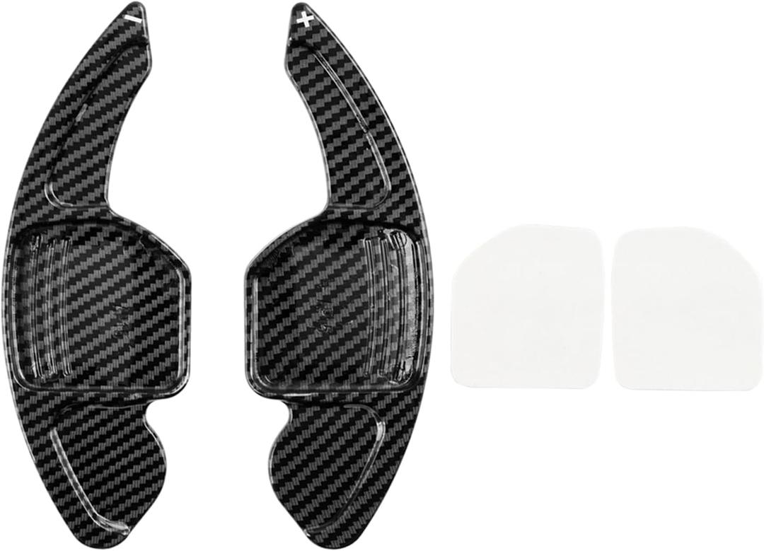 Topteng Steering Wheel Paddle Shifter Extensions for Audi Carbon Fiber Look, ABS Plastic, Fit A3 S3 RS3, A4 S4, A5 S5, A6 S6, A7 S7, A8 S8, Q3 Q5 SQ5 Q7, TT TTS 20122018 