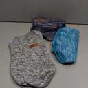 3 Pack Dog Sweaters for Small Dogs Girl Boy Winter Fleece Clothes Warm Soft Dog Sweatshirt Outfit for Dogs Cats Pet Apparel (M (Back: 13.7", Chest: 17.7", 10-14 lbs), Navy Blue+Grey+Light Blue)
