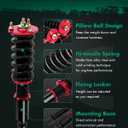 SCITOO Coilover Suspensions Shock Struts Kits Assembly Full Set Shocks Struts Kits fit for Honda for Accord 1990-1997