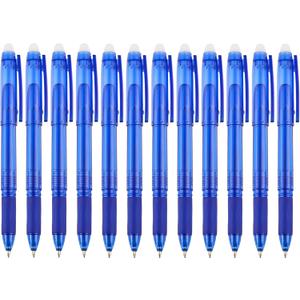 Volcanics Blue Erasable Gel Pens, 0.7mm Fine Point Gel Erasable Pens - Compatible with Rocketbook, 12 Pack, Smooth Writing Pens Pencil-Like Precision for School & Office