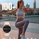 TOOBUR Smart Watch for Women, 40mm HD Smartwatch, Compatible with Android & iOS, Answer/Make Calls, Fitness Watch with Step/Calorie/HR Tracker, IP68, Gorgeous & Comfy, Gift for Women, Beige