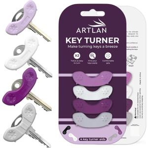 Keywing Key Turner Aids 4-Pack - Ergonomic Key Holder for Arthritis, Elderly, and Weak Hands | Easy Grip | Mobility Aids for Yale-Style Keys