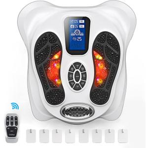 Creliver EMS & TENS Foot Nerve Muscle Massager, Electric Foot Stimulator Improves Circulation, Feet Legs Circulation Machine Relieves Body Pains, Neuropathy (FSA or HSA Eligible) (White)