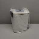 TrashAid Slim Bathroom Trash Can with Lid Soft Close, 6 Liter/1.6 Gallon Stainless Steel Small Garbage Can with Removable Inner Bucket, Step Pedal, Slim Wastebasket for Toilet, Office, Bedroom, White