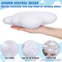 5 x Hahafelt 5 Pack Cloud Decor Artificial 3D Fake Cloud Shape Props for Baby Nursery Room Wall Decorations DIY Decorative Ceiling Hanging Ornament for Baby Shower Decor