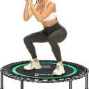 DARCHEN 450 lbs Mini Trampoline for Adults, Indoor Small Rebounder Exercise Trampoline for Workout Fitness for Quiet and Safely Cushioned Bounce, 30.3x14.5x3.5 in