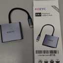 USB C to Dual HDMI Adapter 4K@30Hz, KOZYC USB C Hub Multiport Adapter with 2xHDMI, USB 3.0, 100W PD, Support USB C to HDMI Splitter Extended Display for MacBook Pro (MST is not Supported on MacOS)