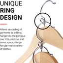 Proman Products - Kascade Hangers, Space Saving Hangers, Customize Your Closet Organization (Natural Color, 50-Pack)