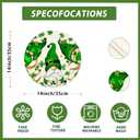 XCHI Gnomes Green Shamrocks Clovers Horseshoes St. Patrick's Day Round Placemats Set of 4 Table Mats for Party Home Kitchen Dining Table Decorations 14x14 Inch