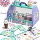 Lehoo Castle Ice Cream Toys for Toddlers 3-5, Toys for 3 4 Year Old Girls, Play Ice Cream Counter Shop Playset for Kids, Gift for Girls Boys 3 4 5 6 Year Old