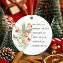 2 x Christian Floral Cross Ornament  Cross Christian Christmas Ornament, Women of The Bible Quote, Sarah Rebekah Ruth Hannah Esther Mary, Faith Scripture Christmas Tree Decoration