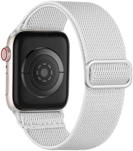 Pack of 2 Maledan Stretchy Solo Loop Compatible with Apple Watch Band Women Men 40mm 44mm 45mm 41mm 38mm 46mm 49mm 42mm,Soft Nylon Elastic Braided Strap Wristband for iWatch Series 10 9 8 7 6 5 4 3 2 1 SE Ultra