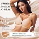 UIMERO Jelly Bras for Women Wireless Womens Bras No Underwire Supportive Comfortable Everyday Seamless Tshirt Bra (Nude, L)