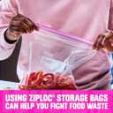 2 x Ziploc Quart Food Storage Bags, Stay Open Design with Stand-Up Bottom, Easy to Fill, 80 Count