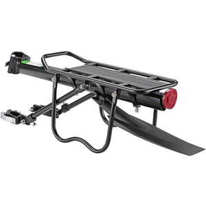 ROCKBROS Rear Bike Rack Quick Release Bike Cargo Rack for Luggage Commuting | Easy to install,heavy duty steel,red reflector,side protection,quick release system,rear back pannier rack with intructions