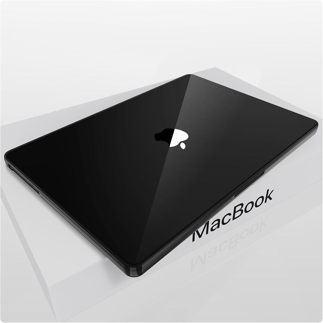 for MacBook Pro 14 inch Case M4 2025 2024-2021 M3 M2 M1 Pro/Max [Stunning Crystal Black] [Corner Full-Coverage] Protective Hard Shell Laptop Cover A3401 A3185 A3112 A2992 A2918 A2779 A2442