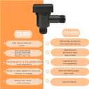 Upgrade 1/2 MPT 571-VAC-CHK-A RV Vacuum Breaker Check Valve for Camper RV Black Tank System Replace b&b Model 571 Check valve