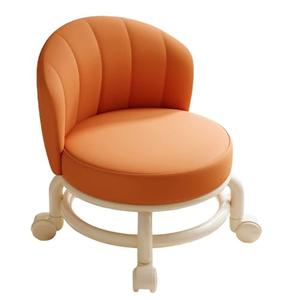 Rolling Stools with Wheels, Little Low Small Stools on Wheels with Backrest, Swivel Chair Stool, 360 Degree Rotating Low Stool, Short Roller Seat Chair for Home Office Garage Salon Kitchen