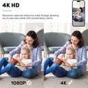 4K Mini Security Camera, WiFi Wireless Camera Small Portable HD Nanny Cam with Motion Detection, Cloud & SD Storage, Night Vision,Wide Angle,Can No Need WiFi Cams Micro Cameras for Home Indoor Outdoor (Black)