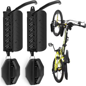 INNO STAGE 2-Pack Swivel Bike Wall Mount Rack, Heavy Duty Bike Rack, Garage Bike Rack & Indoor Bike Rack Solution, Bike Wall Hanger Holds 66 lbs, Space-Saving Vertical Storage for Bicycles