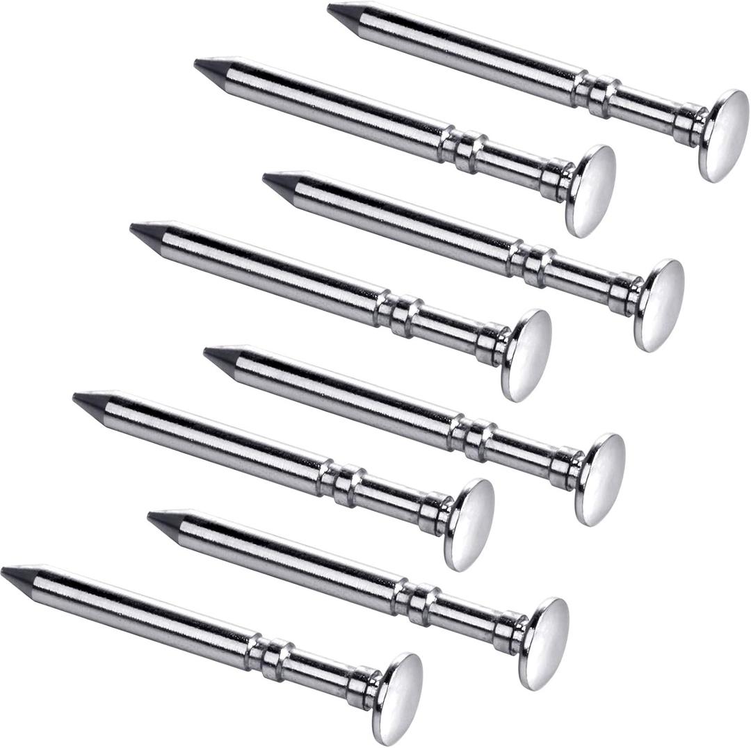 Hotop 8 Pieces Polished Axles with Angled Head to Minimize Friction Compatible with Derby Cars, Speed Axles
