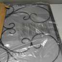 Fire Beauty Fireplace Screen 3 Panel Wrought Iron Metal 48"(L) x30(H) Spark Guard Cover(Black)