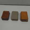Dunzy 60 Pcs Blank Leatherette Hat Patches with Adhesive Rustic Leatherette Rectangle Patch Faux Leather Patches for Hats Custom Fabric Repair Sew Laser Supplies (Khaki, Gray, Golden Brown,3 x 2 Inch)