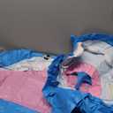 Baby Float Swimming Pool Toddler Floaties with Inflatable Canopy Shark Infant Pool Float for Kids Aged 36 Months (Blue)