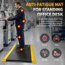 ARCTICSEA Anti Fatigue Mats Industrial 3 x 5 FT 15/16 Inch Extra Thick Standing Mat for Warehouse Workstation and Garage Black and Yellow