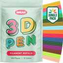 300 x ORKAN 3D Pen Filament Refills | Only Compatible with The 3Doodler Start+ | 15 Jungle Colors | 6" x 2.5mm PCL Eco-Filament Strands | Safe for Kids | Only for 3Doodler Start+ 3D Pen
