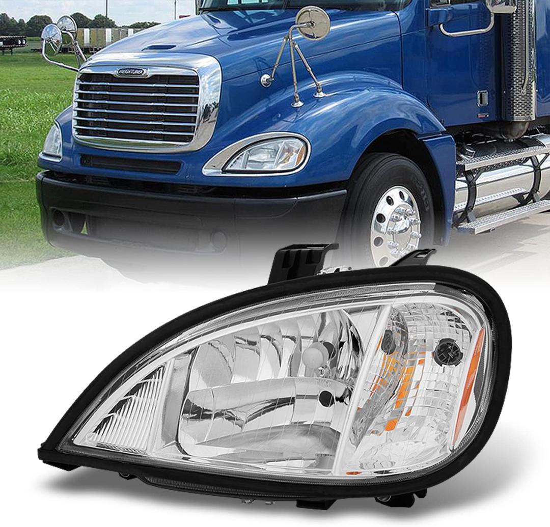AKKON - For 2004-2017 Freightliner Columbia semi-trailer Truck Driver LH Left Side Headlight Headlamp Assembly