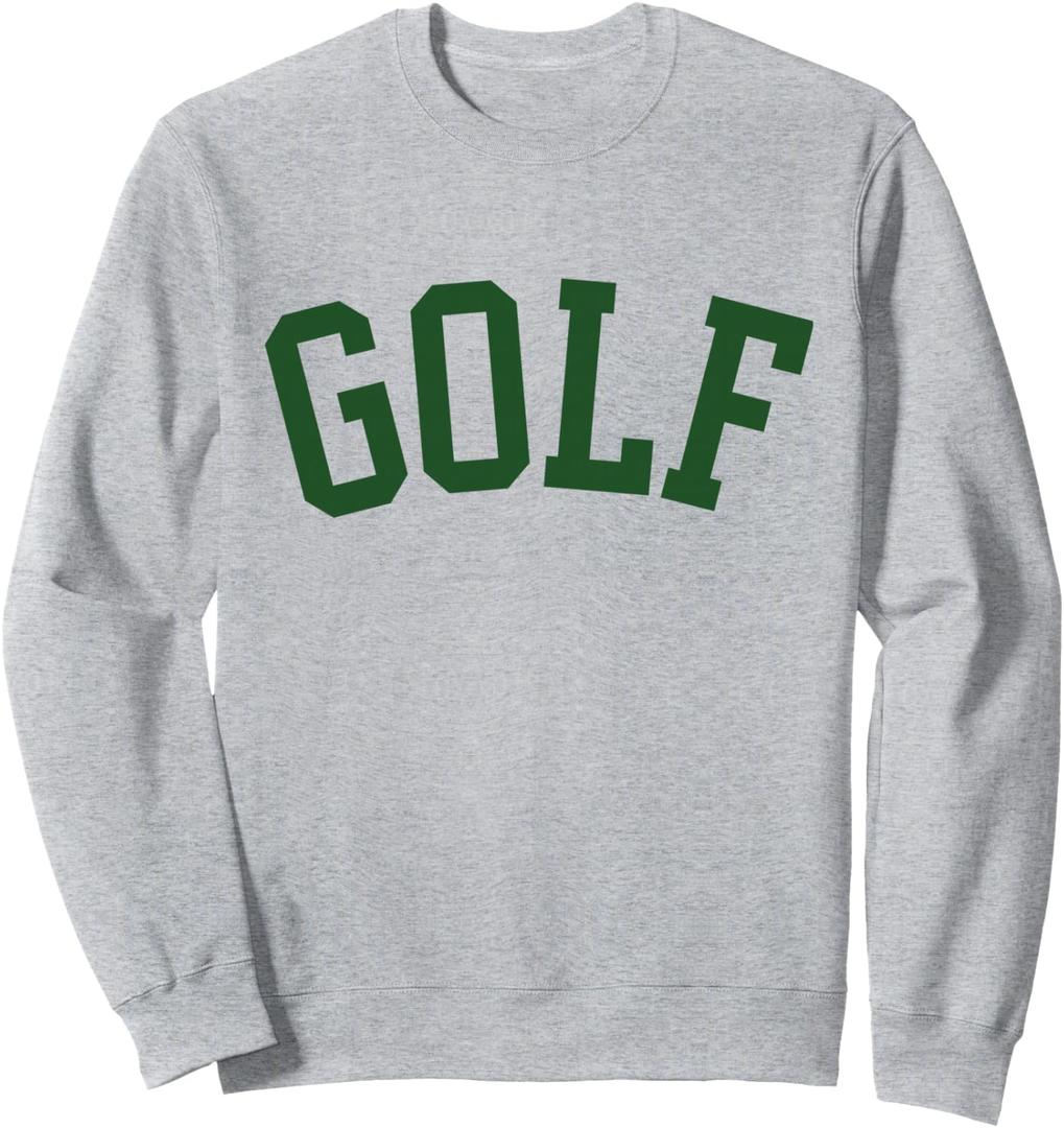 Golf Tee Sporty 90s Athleisure Vintage Golf Club Aesthetic Sweatshirt (S, Grey)