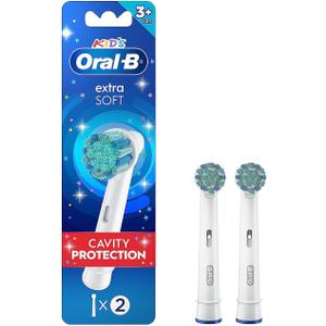 Oral-B Kids Extra Soft Replacement Brush Heads, 2 Count, Cavity Protection
