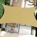 OOTONAT 15 x 6 Ft Rectangular Sun Sail Shades Canopy UV Block Outdoor Shades for Patio Garden Backyard Pergola Shade Cover Sand