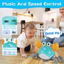 Gigilli Crawling Crab Baby Toys, Tummy Time Baby Toys 6-12-18 Month, Infant Learning Crawl Walking Dancing Crab with Music&Speed Control for 3 4 5 6+ Boys Girls Birthday 1 2 3 Year Gifts