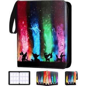 Card Binder 9 Pocket,Trading Card Binder 900 Pockets,Premium Collector's Album Display Zipper Binder,3-Ring MTG/TCG Card Holder Folder Gifts for Boys Girls