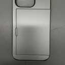 Nvollnoe Compatible with iPhone 15 Pro Case with Card Holder Heavy Duty Protective Dual Layer Shockproof Hidden Card Slot Slim Wallet Phone Cover for Women&Men 6.1 inch(Gray)