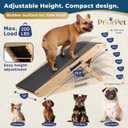 Dog Ramp for Couch Non-Slip, Sturdy Build Foldable Wooden Dog Ramp Supports up to 200 lbs 7 Adjustable Heights (14" - 20.5") Enhanced Stability Birchwood Pet Ramp for Small Dogs Natural