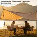 DOBEN Carbon Fiber Telescoping Tarp Poles, Adjustable Lightweight Hiking, 102"