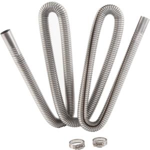 Diesel Heater Exhaust Pipe Flexible Exhaust Tubing Generator Flex Extension Pipe Stainless Steel 1"/2.5cm Inner Diameter (78INCH 200CM)