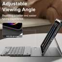 Keyboard Case for iPad Pro 11-inch (M4) 2024, Smart Folio Cover with Pencil Holder, Rechargeable, Magnetic Wireless Keyboard for iPad Pro 11, Only Compatible with Model A2836/A2837/A3006,Dark black