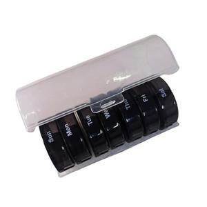 7 Day Pill Organizer 14 Compartments - Morning & Night Pill Box for Vitamins, Supplements, Medication & Fish Oil | BPA-Free PP Plastic, Portable, Easy to Open & Close Daily Pill Case Black