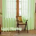 Pinch Pleated Sheer Curtains 84 Inch Length, Semi Voile Sheer Curtains for Bedroom Living Room Pinch Pleated Soft Touch Light Filtering Drapes(Reed Green, 42 W x 84 L, 2 Panels)