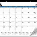 CRANBURY Large 22x17 Desk Calendar 2025-2026, Use July 2025 - Dec 2026 as Big Deskpad Blotter or 17 x 22 Monthly Hanging Wall Calendar Planner for Home or Office, Includes Stickers Top slightly Ripped