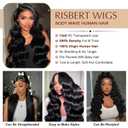 30 Inch 13x6 Lace Front Wigs Human Hair 200 Density Body Wave HD Lace Frontal Wigs Human Hair Pre Plucked with Baby hair Natural Color Glueless Wigs for Women
