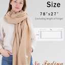 Winter Scarf for Women Cashmere Feel Pashmina & Blanket Wrap Cozy Fashion Shawl Ideal Christmas & Holiday Gift (Camel)