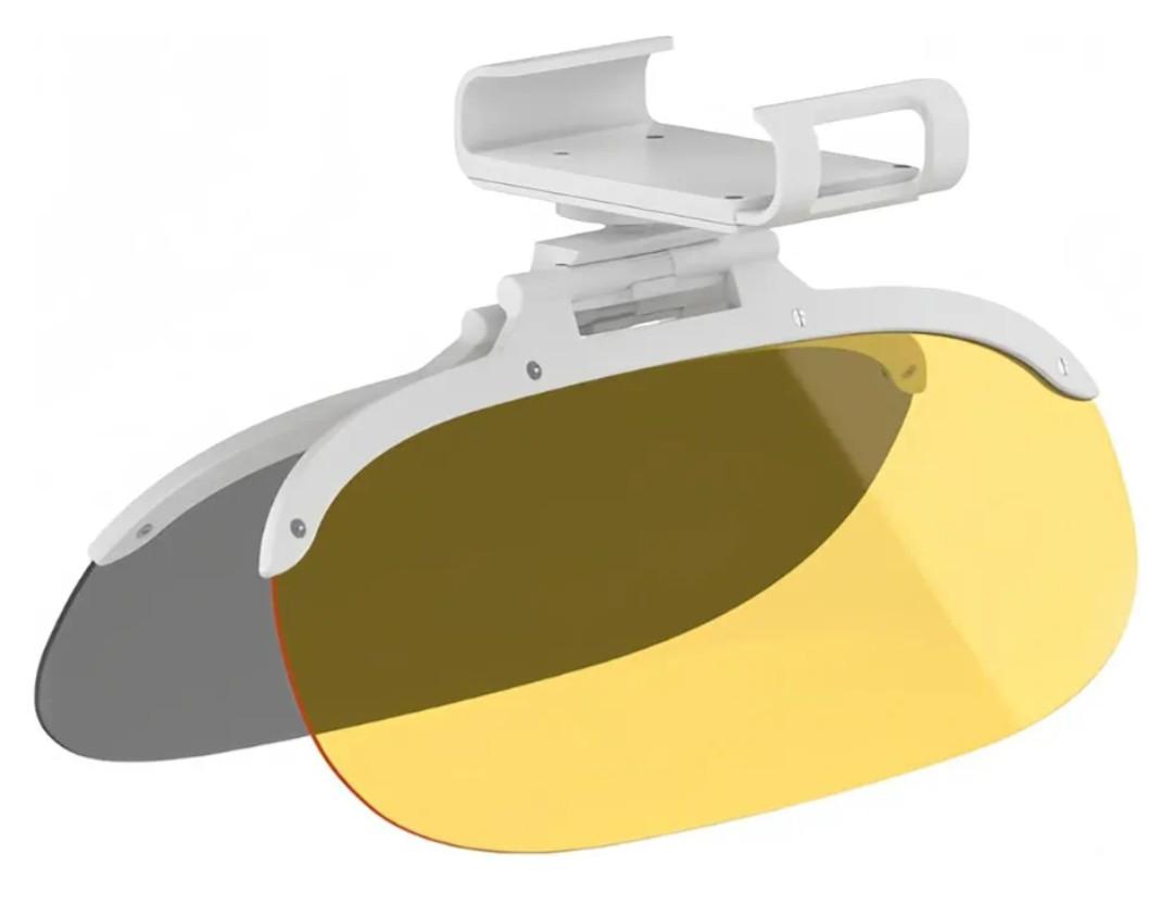 Day Night Polarized Sun Visor Extender for Car Trucks-Anti Glare UV Protection Clip On Shield, Shatterproof Optical Acrylic Heat Reducer Universal Adhesive-Free Sun Visor for Car Windshield