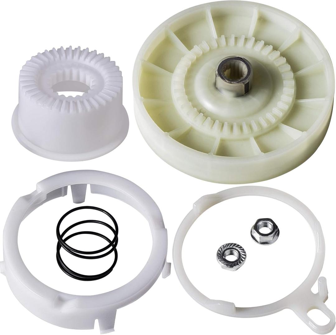 W10721967 Pulley Clutch Kit W10006384 Drive Belt W10528947 Basket Hub by BlueStars - Compatible with Whirlpool Kenmore Maytag Washers (W10721967 Splutch Cam Kit (no belt))